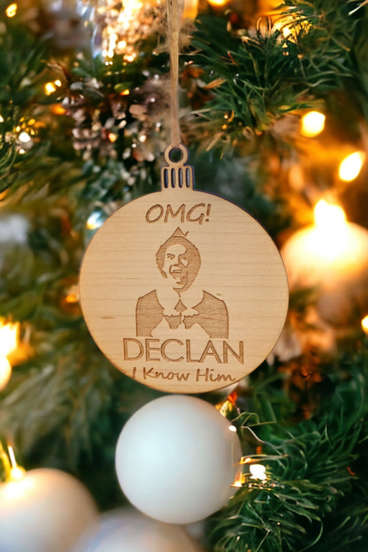 Personalized name CHRISTMAS ornaments Buddy Custom baubles set, Wooden PERSONALISED hanging gift, CHRISTMAS tree, C12